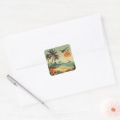 ヴィンテージハワイ/トロピカル スクエアシール (封筒)