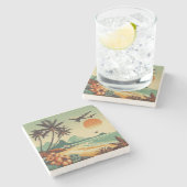 ヴィンテージハワイ/トロピカル ストーンコースター (横)