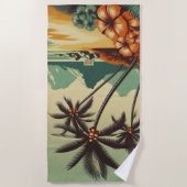 ヴィンテージハワイ/トロピカル ビーチタオル (正面)