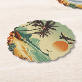 ヴィンテージハワイ/トロピカル ペーパーコースター (アングル)