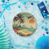 ヴィンテージハワイ/トロピカル ペーパープレート (パーティー)