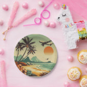 ヴィンテージハワイ/トロピカル ペーパープレート (パーティー)