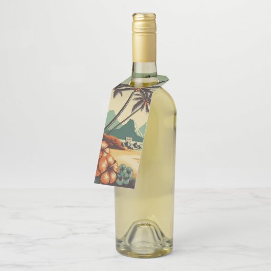 ヴィンテージハワイ/トロピカル ボトルネックタグ (アングル)