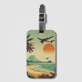 ヴィンテージハワイ/トロピカル ラゲッジタグ (正面縦)