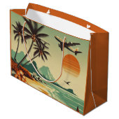 ヴィンテージハワイ/トロピカル ラージペーパーバッグ (裏面アングル)