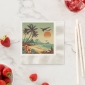 ヴィンテージハワイ/トロピカル 縁ありカクテルナプキン (インサイチュ)