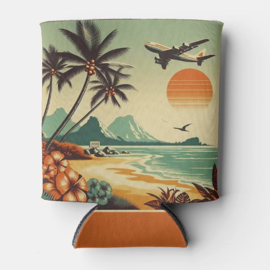 ヴィンテージハワイ/トロピカル 缶クーラー (正面)