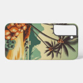 ヴィンテージハワイ/トロピカル SAMSUNG GALAXYケース (裏面横)