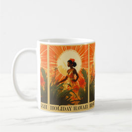 ヴィンテージハワイ：旅行ホリディバケーション コーヒーマグカップ