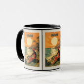 ヴィンテージハワイ：熱帯旅行 マグカップ (正面左)