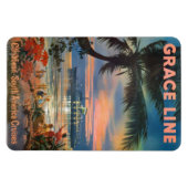 ヴィンテージハワイ，米国 –  マグネット (横)