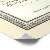 ヴィンテージハンガリーの地図（1850年） ポスター (角)