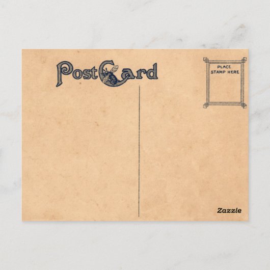 ヴィンテージハンガリーディアーモチーフ ポストカード (裏面)