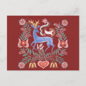 ヴィンテージハンガリーディアーモチーフ ポストカード (正面)