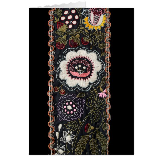 ヴィンテージハンガリー刺繍オンブラック (正面)