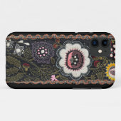 ヴィンテージハンガリー刺繍オンブラック Case-Mate iPhoneケース (裏面(横))