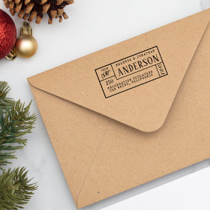 ヴィンテージハンクラシックドファミリー名&差出人住所 ラバースタンプ