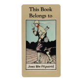 ヴィンテージハンター喫煙アチェルート蔵書票 ラベル (正面)