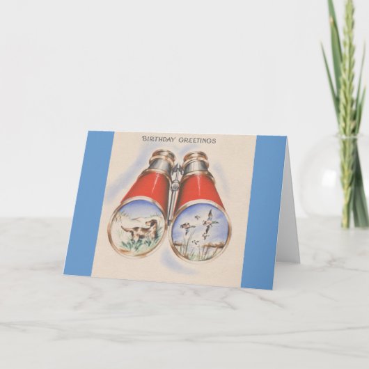 ヴィンテージハンター誕生日の挨拶 カード (正面)