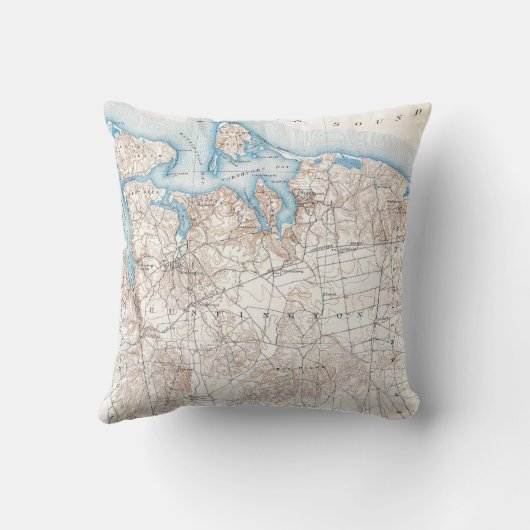 ヴィンテージハンティントンノースポートロングアイランドニューヨーク クッション (裏面)