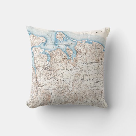 ヴィンテージハンティントンノースポートロングアイランドニューヨーク クッション (正面)