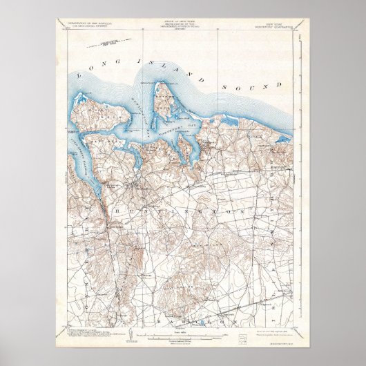 ヴィンテージハンティントンノースポートロングアイランドニューヨーク ポスター (正面)