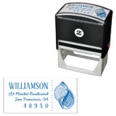 ヴィンテージハンドドローシーシェル差出人住所 セルフインキングスタンプ (インサイチュ)