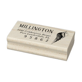 ヴィンテージハンドドローシーシェル差出人住所 ラバースタンプ