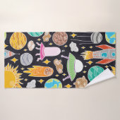 ヴィンテージハンドドロードのspを使用したシームレスパターン バスタオル (バスタオル)