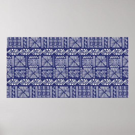 ヴィンテージハンドドローヴィンテージエスニックスタイルシームレスP ポスター (正面)