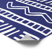 ヴィンテージハンドドローヴィンテージエスニックスタイルシームレスP ポスター (角)