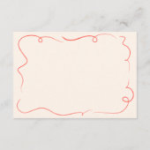 ヴィンテージハンドドロー結婚ド詳細カード エンクロージャーカード (裏面)