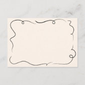 ヴィンテージハンドドロー結婚ド詳細カード エンクロージャーカード (裏面)