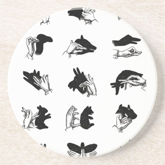 ヴィンテージハンドパペットシャドウゲーム コースター (正面)