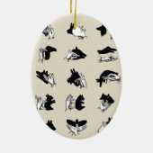 ヴィンテージハンドパペットシャドウゲーム セラミックオーナメント (裏面)