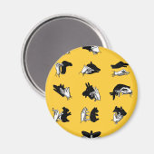 ヴィンテージハンドパペットシャドウゲーム マグネット (正面/裏面)