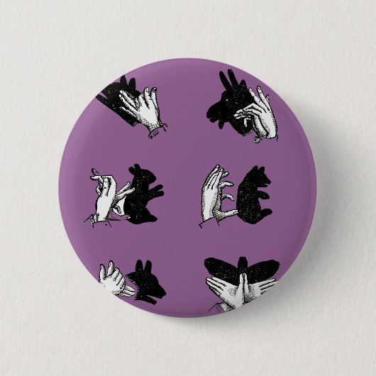 ヴィンテージハンドパペットシャドウゲーム 缶バッジ (正面)