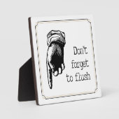 ヴィンテージハンドフラッシュトイレのリマインダーバスルーム フォトプラーク (正面)