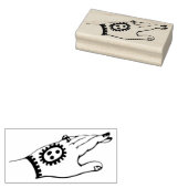 ヴィンテージハンドヘナデザインラバーアートスタンプ ラバースタンプ (押印)