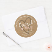 ヴィンテージハンドメイド大豆キャンドルラベルクラフト紙 ラウンドシール (封筒)