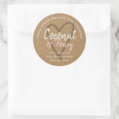 ヴィンテージハンドメイド大豆キャンドルラベルクラフト紙 ラウンドシール (バッグ)