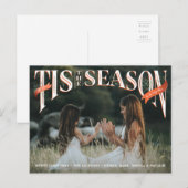 ヴィンテージハンドレタータシーズンフォト インビテーションポストカード (正面/裏面)