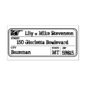 ヴィンテージハンド住所 シール ラバースタンプ (インプリント)