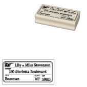 ヴィンテージハンド住所 シール ラバースタンプ (押印)