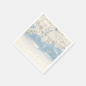 ヴィンテージハンプステッドロングビーチロングアイランドニューヨーク スタンダードカクテルナプキン (角)