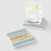 ヴィンテージハンプトンビーチはがき ストーンコースター (横)