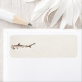 ヴィンテージハンマーヘッドシャークイラストレーションレトロシャーク ラベル (インサイチュ)