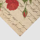 ヴィンテージハン書ドのバラEphemera Decompage 薄葉紙 (詳細)