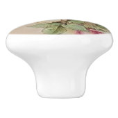 ヴィンテージハン絵を描ドスタイルバラ セラミックノブ (側面)