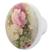 ヴィンテージハン絵を描ドスタイルバラ セラミックノブ (右)